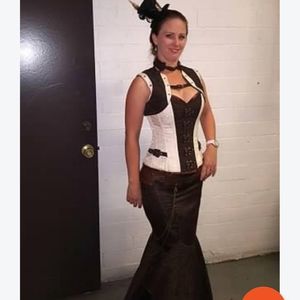 Victorian Steampunk Corset and mermaid Skirt